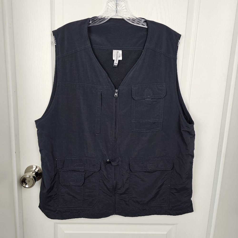 Magellan’s Travel Gear Black Utility Vest XL Nylon Fishing Hiking